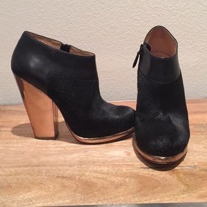 Pony hair booties